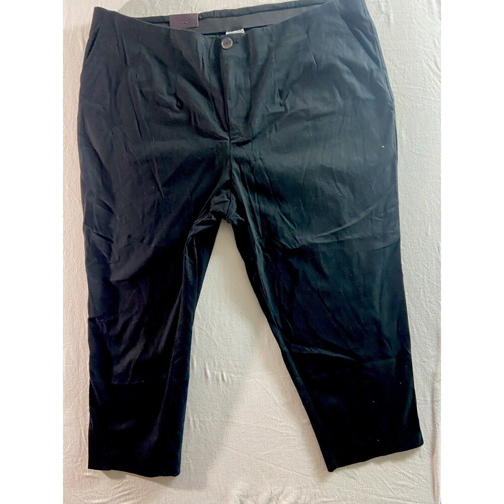 Ava & Viv Pants Womens Plus 26W R Black High Rise Comfort Skinny Slacks NWT